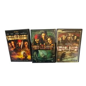 Pirates of the Caribbean DVD Trilogy Curse Black Pearl Dead Mans Worlds